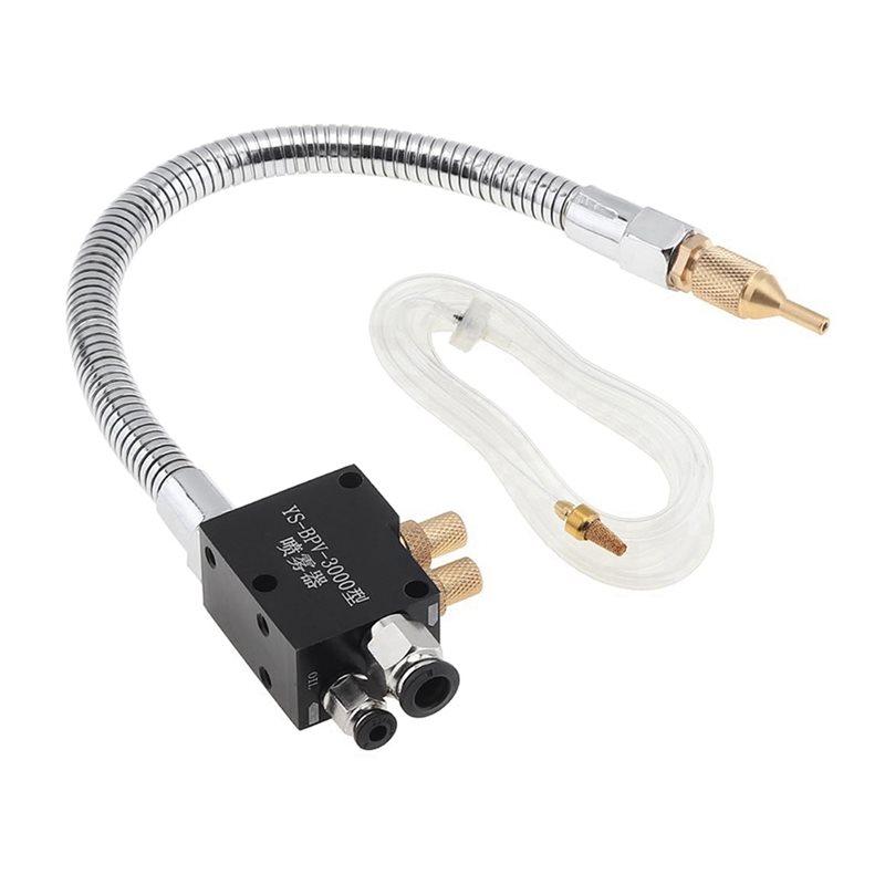 AT19-2X Atomizing Coolant Lubrication Spray System 400Mm,Sprayer Metal Hose For Cutting/Engraving/Cooling Machine