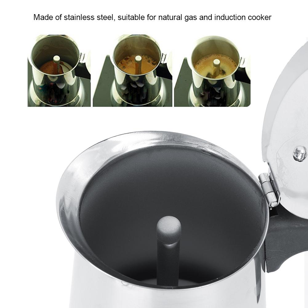 450ml Stainless Steel Electric Stove Coffee Pot Maker Heater Set