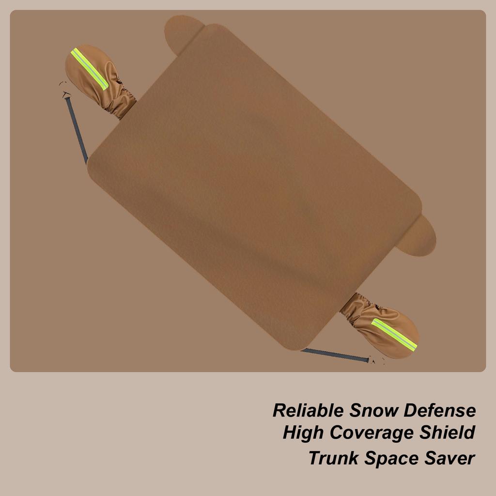 Car Snow Cover Waterproof PU Leather Dustproof Auto Exterior Supplies Windshield Snow And Ice Cover For Sedans Winter Summer