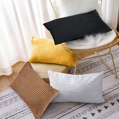 Pillow Cover Pack Of 2 Corduary Pillow Covers Rectangle Pillowcase For Couch Bedroom Sofa 12x20 Inch