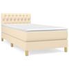 Maison Exclusive - Sommier à lattes de lit avec matelas Crème 100x200 cm Tissu