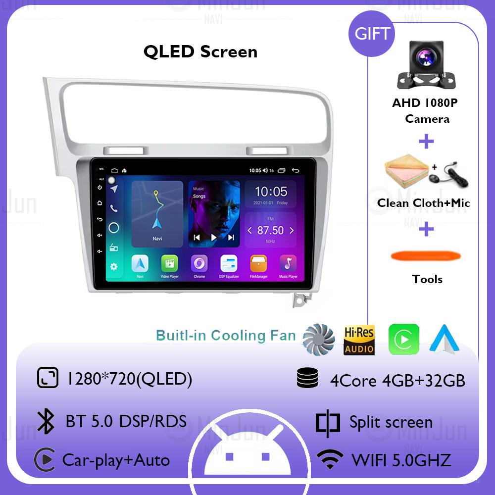Android 14 Car Radio For Volkswagen VW Golf 7 MK7 GTI 2011-2021 Wireless Carplay Auto Radio Multimedia Player Navigation GPS DSP