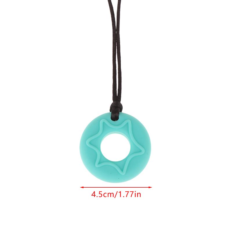 Inel Gingival Gogoașă pentru Bebi Silicon Mărgăritare de Mestecat Colier pentru Erupția Dentară Autism Mușcat Mestecat Îngrijire Bebi Fără BPA