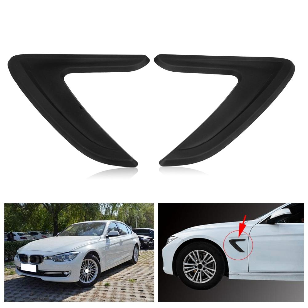 Car Side Air Vent Cover Trim Fender Sticker for BMW 3 Series F30 2012 2016 Black