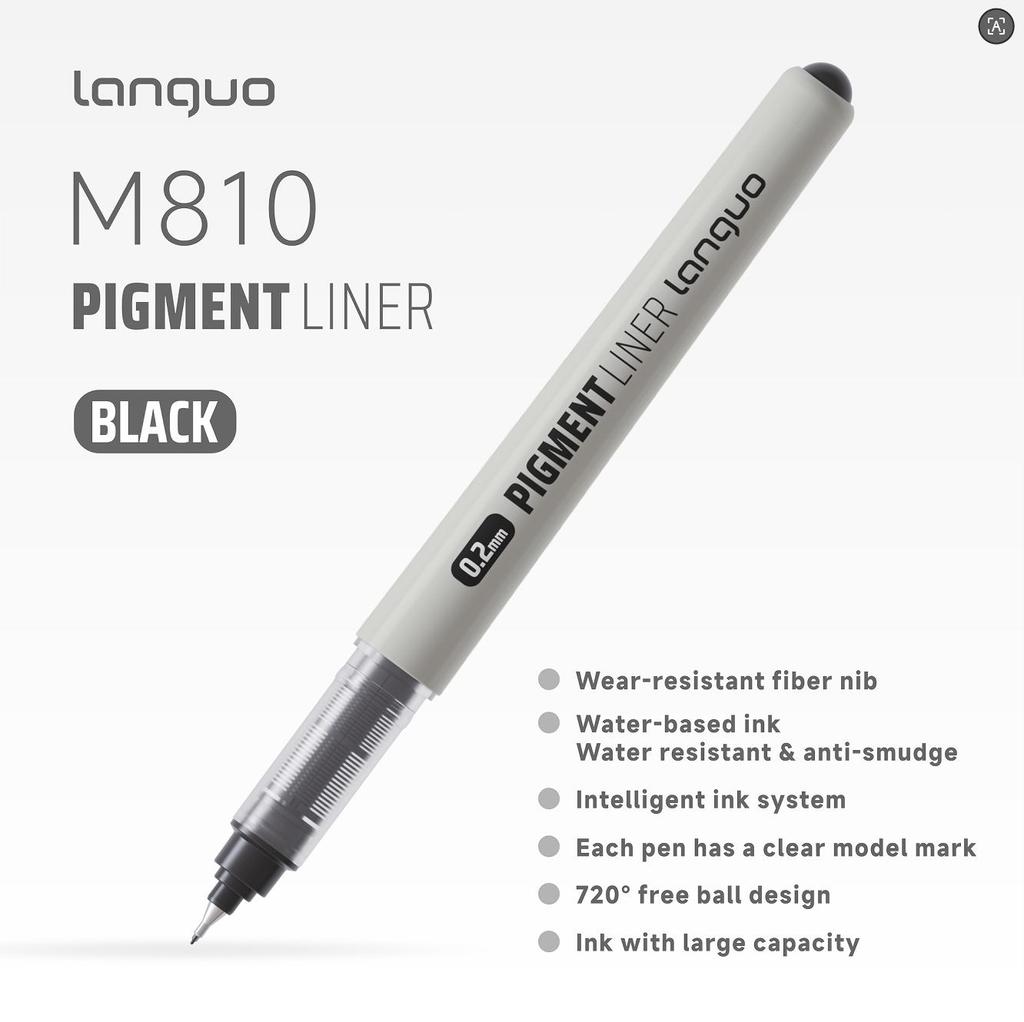 LANGUO 0,2/0,5 mm Strichstärke Pigment Liner Gel-Stifte Wischfest Wasserfest Fineliner Stifte Schreibwaren Schul- und Bürobedarf
