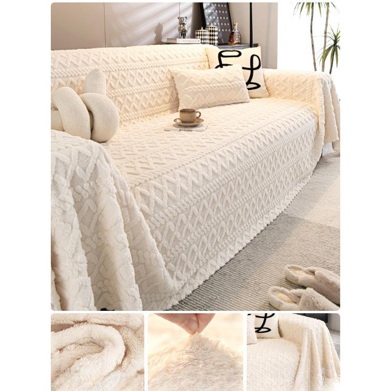 

Ins Style Чехол для дивана Полотенце Зимний утолщенный флисовый теплый чехол для дивана 2024 Новая подушка Одеяло 180*380cm