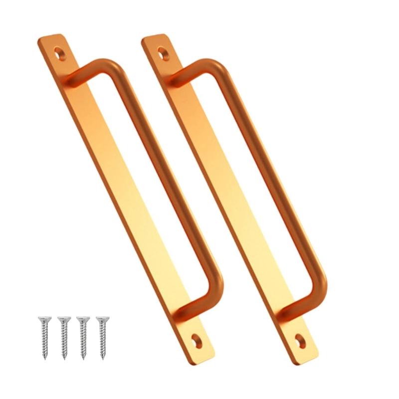 Balení 2 praktických posuvných dveřních klik s roztečí otvorů z hliníkové slitiny s montážními šrouby pro vnitřní i venkovní použití