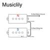 Wilkinson Variable Gauss Ceramic Precision Bass PB Pickup Split Coil for Electric Black 4-String Bass,