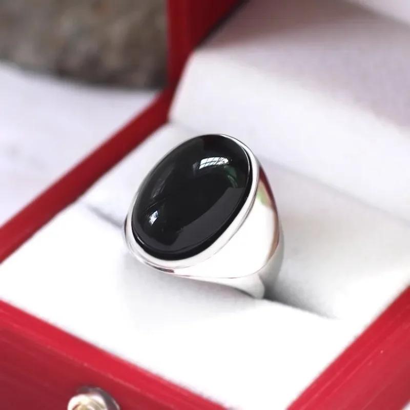 

New Male Fashion Blue Oval Stone Stainless Steel Cat s Eye Ring for Men Women Classic Bling Men s Party Wedding Jewelry Gift 12