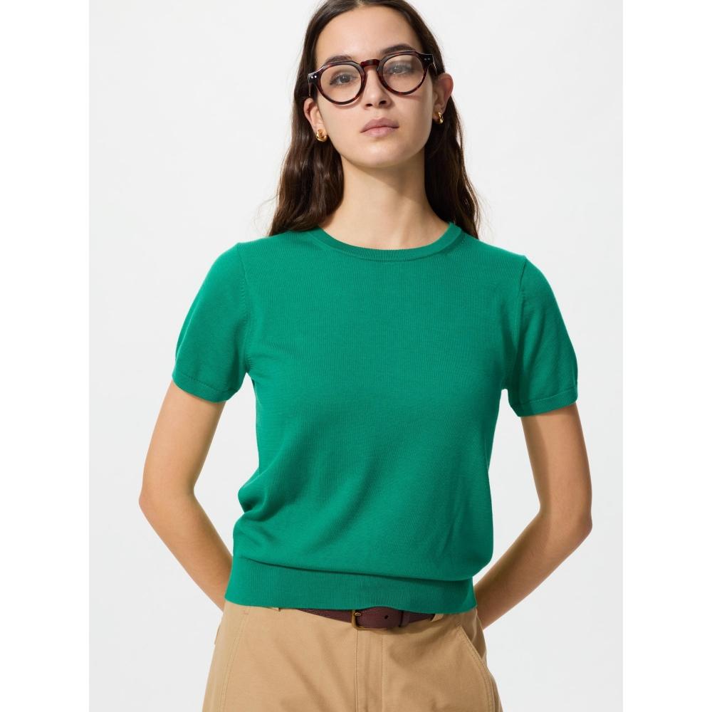 Uniqlo Japan Uv Cut Crew Neck Sweater Short Sleeve