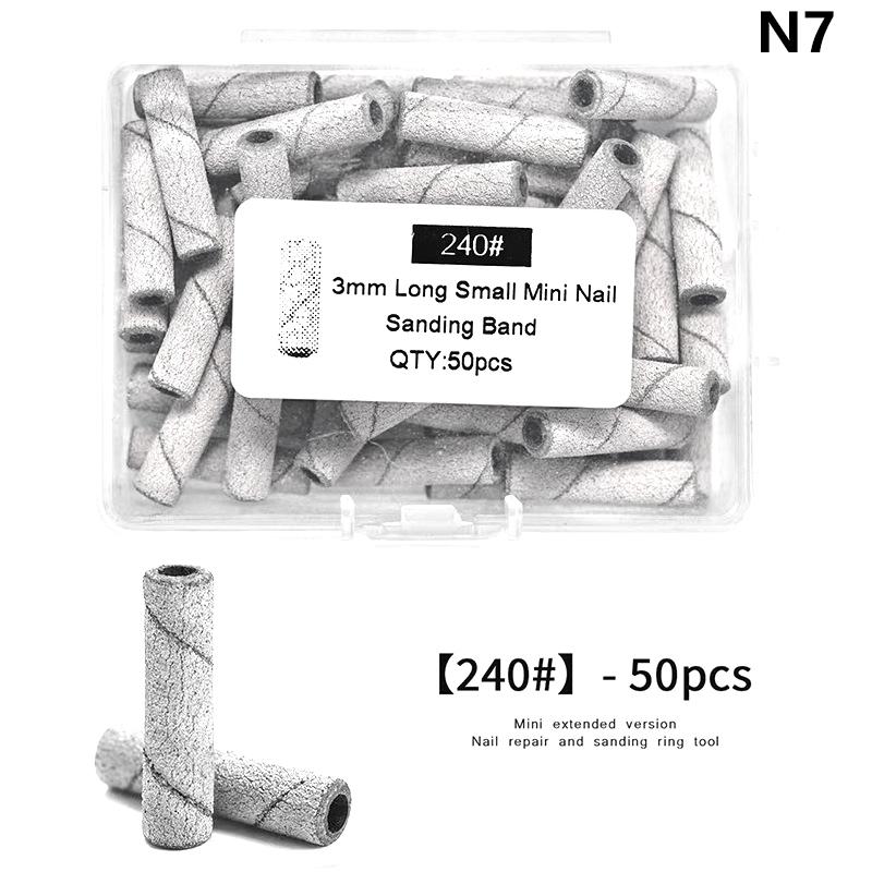 20Mm Long Sanding Bands,Nail Art Grinding Sanding Bands With Bit Nail Art Removal Sand Bands Nail Grinding Tool #120/#180/#240