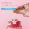 1pc Children's Straw Water Cup Cartoon Deer Antler Large Capacity Plastic Cup Summer Kindergarten Baby Student Big Belly Cup
