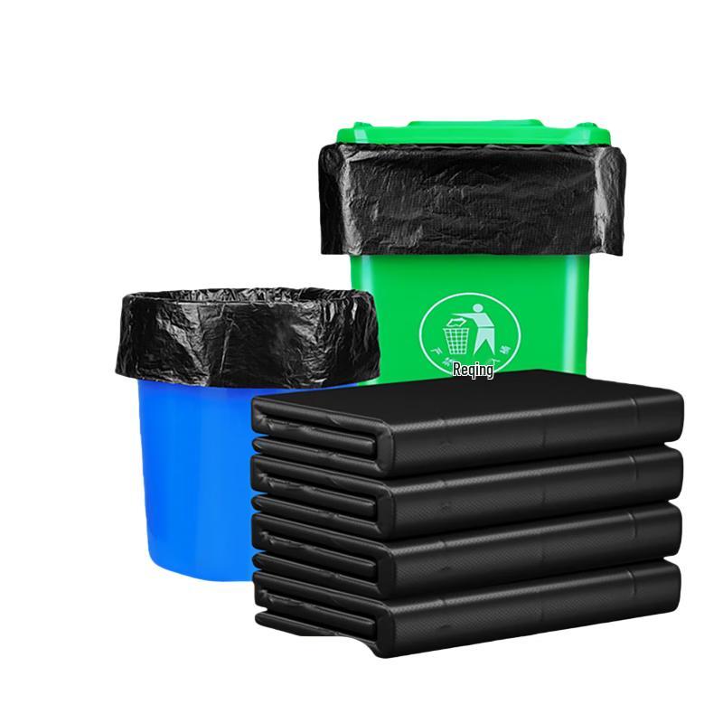 Jingmian Black Flat-Top Garbage Bags