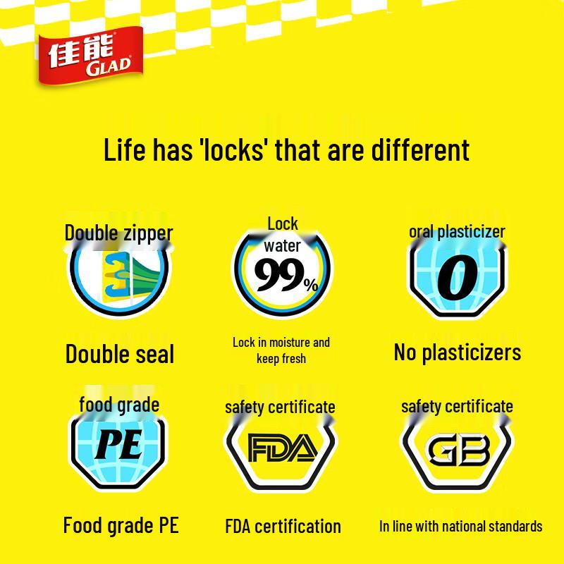 Glad Food Storage Zipper Bags