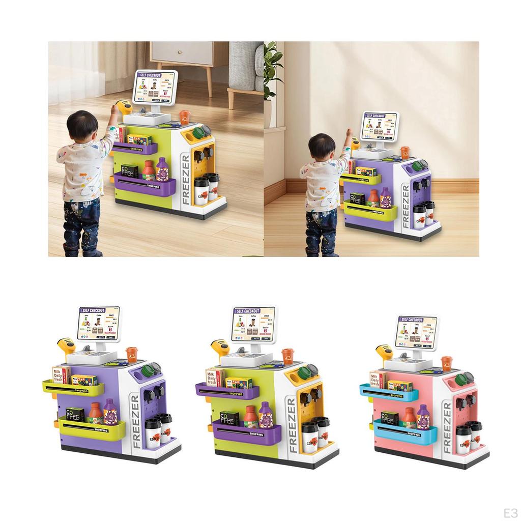 Spielzeugkasse Kasse Pädagogisches Rollenspiel für Kinder im Alter von 3-7 Jahren