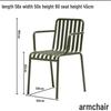 Nordic Wrought Iron Outdoor Table and Chair Set for Balcony, Garden, and Café
