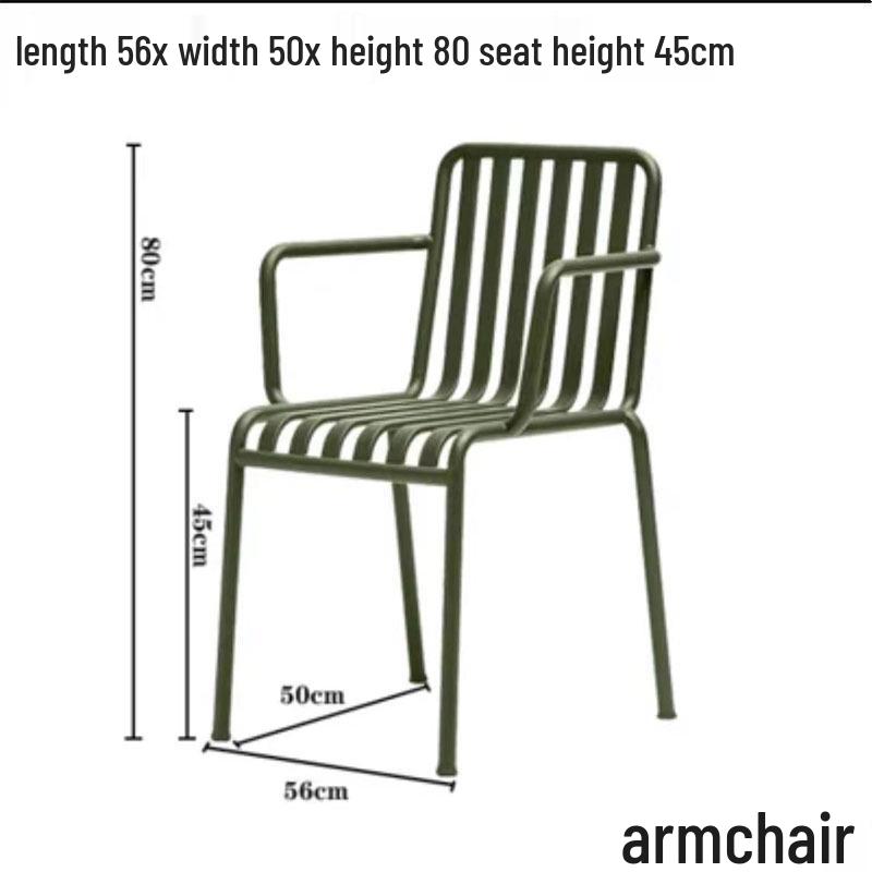 Nordic Wrought Iron Outdoor Table and Chair Set for Balcony, Garden, and Café
