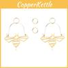 Dangle Fashionable Bee Earrings Alloy Hollow Hoop Set Women For