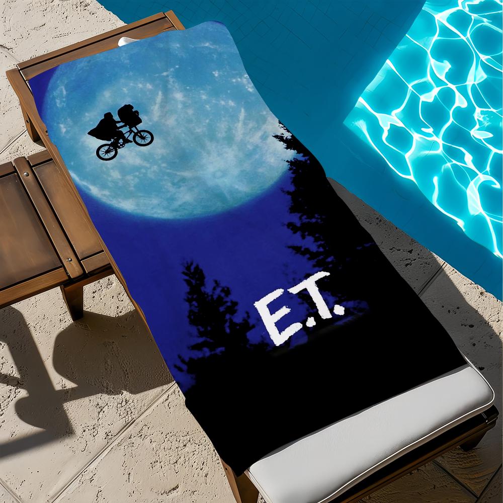 classic movie E-ET-T Towel Large Quick-Drying Microfiber soft Beach Towel for Travel Fitness Sauna Bathing Camping