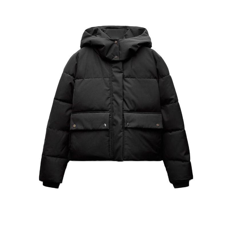 

Fall and Winter New Women s Clothing Fashion Wind Heattech Minimalist Long Sleeve Hooded Cotton Jacket Jacket Outwear 8372228 Black L