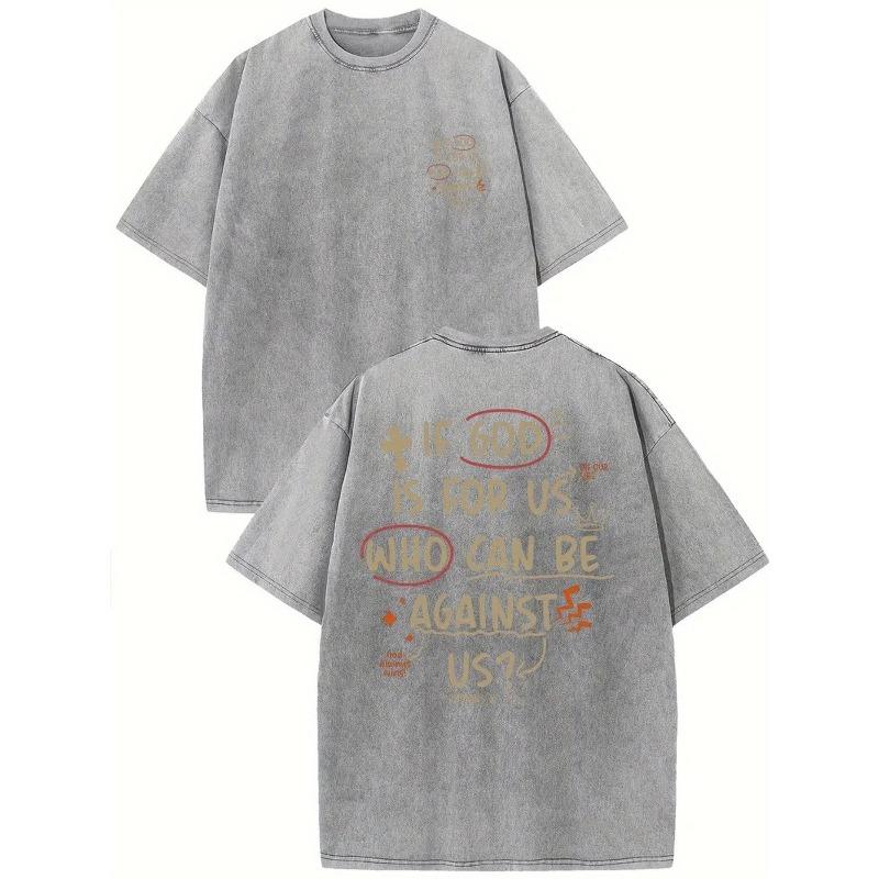 European sizes Men's T-Shirt, Printed T-Shirt, Retro Fashion T-Shirt, Suitable for Summer