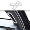 For Volvo XC90 2016- Matte Silver A Pillar Vent Air Outlet Frame Trim 2PCS
