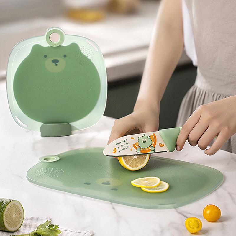 Food Grade Antibacterial Anti-Mould Baby Food Cutting Board Kitchen Chopping Board for Fruits Vegetables Meat