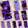 Purple Aesthetic Case For Samsung Galaxy A6 A8 A7 A9 J8 2018 J4 J6 Plus A3 A5 J1 2016 J7 J5 J3 2017 Cover