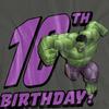The Incredible Hulk Womens/Ladies 10th Birthday T-Shirt