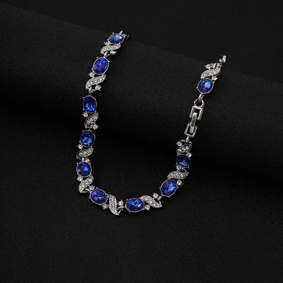 Alloy Weddings and Special Occasions Tennis Ball Leaf Shaped Bracelet Chain Elegant Suitable for Parties Matched with Zircon - Adjustable Unique