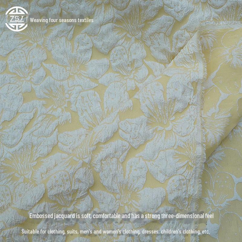 Lily Flower Jacquard Fabric for Anime Lolita Dresses