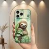 Animal Funny Sloth Cute Phone Case For iPhone 17,16,15,14,13,12,11 Plus,Pro Max,XS,X,XR,SE,Mini,8,7,Soft Silicone Black Cover