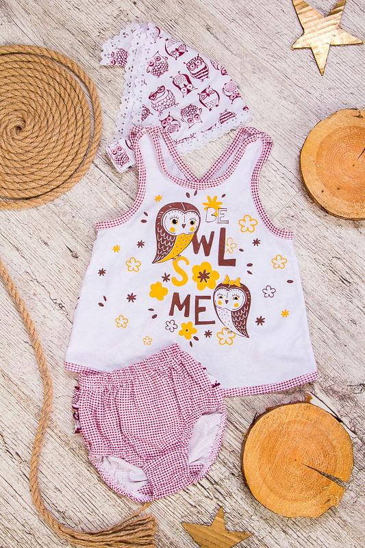 

Комплект одягу (немовлята дівчатка) Літо 5017-002-33 HC 56 кларет