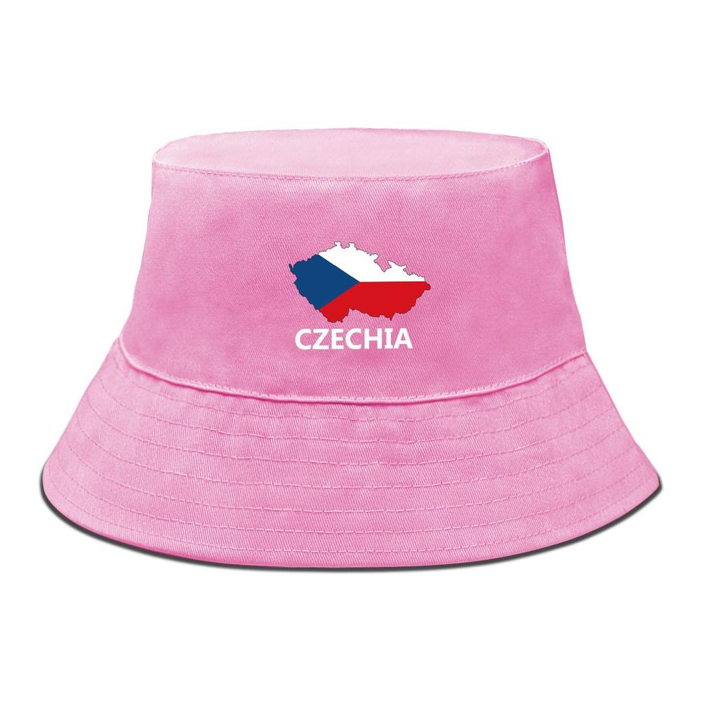 Bucket Hat With Czech Map Flag Print , Patriotic Fisherman Hat Lightweight Hip Hop Wide Brim Fishing Hat