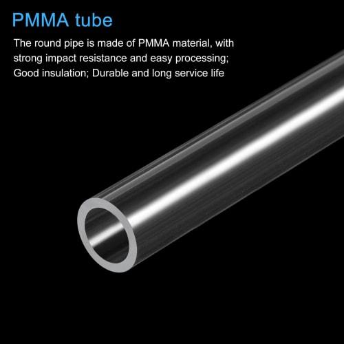 uxcell Clear Rigid Acrylic Pipe, Round Tube for Lamps and Lanterns, Water Cooling Systems, 12mm Inner Diameter, 16mm Outer Diameter, 45cm Total Length