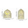 Creative Night Light Ornament LED Eid Wooden Decoration Handmade Eid Desktop Ornament  Scene Layout