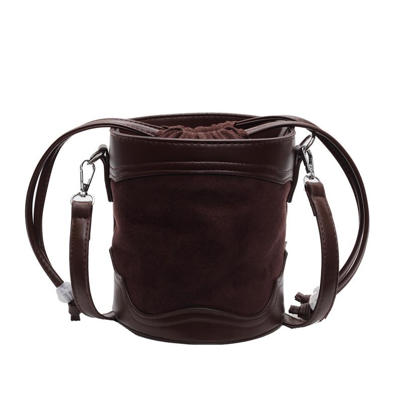 Textured Matte Bag Women's Spring Summer New Retro Shoulder Messenger Bag Fashion Casual Portable Bucket Bag