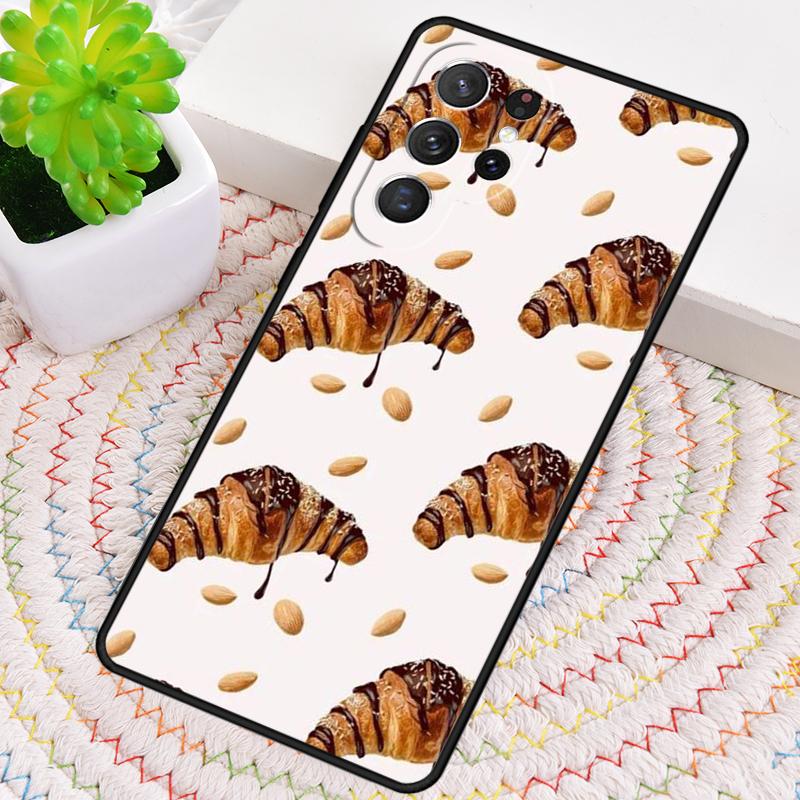

Bakery Croissant Phone Case for Samsung Galaxy note 10 pro S26 Ultra S23 S24 FE S25 S21 S22 PLUS shockproof Cove Galaxy S21+ 5G