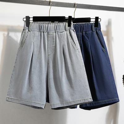 DIMANAF 2026 New Plus Size Women Jeans Pants Denim Loose Casual Elastic Waist Fashion Lady Clothing Summer Shorts