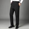 Men S Thick Fleece Lined Cotton Pants Winter High Waist Loose Straight Leg Dad Casual Trousers