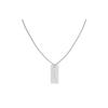 Vintage Small Square Adjustable Stainless Steel Logo Necklace Unisex Necklace 35000058