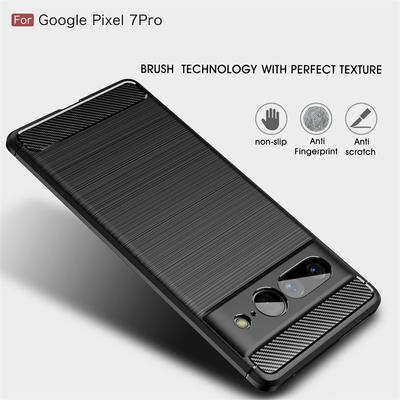 Custodia in fibra di carbonio per Google Pixel 6 6A Pixel6 Pro Custodia posteriore in silicone TPU morbido per Pixel 7 Pixel7Pro Custodia antiurto