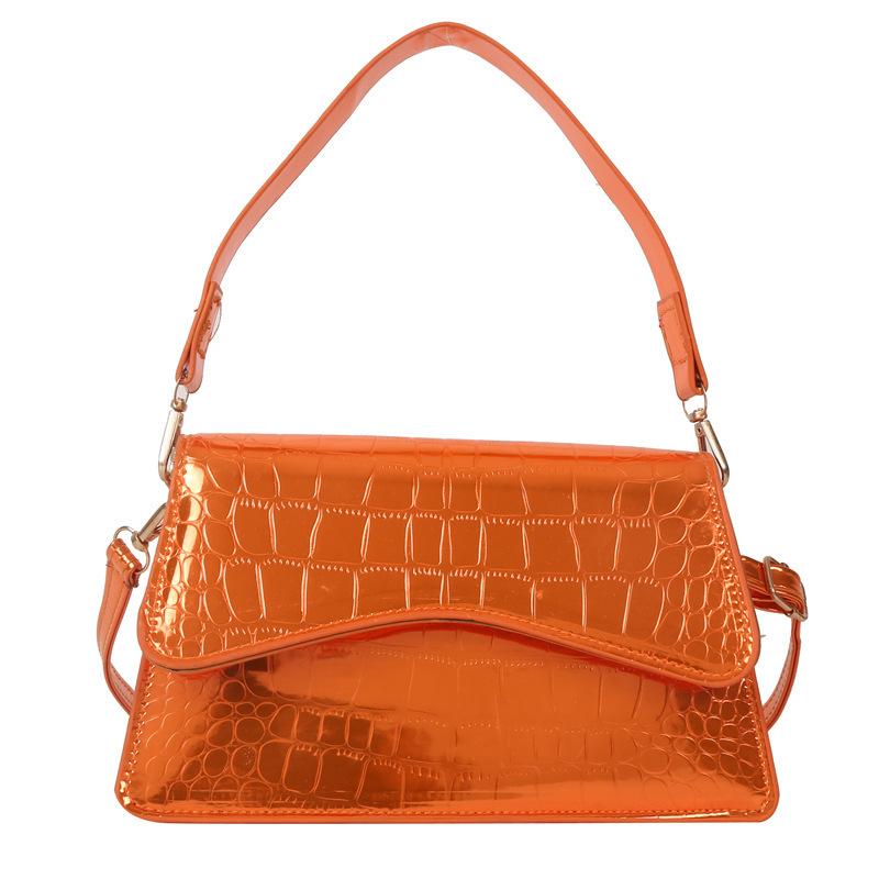 

Популярна в цьому році зимова ретро маленька жіноча сумка 2024 новий тренд модна повсякденна текстурна сумка через плече помаранчевий