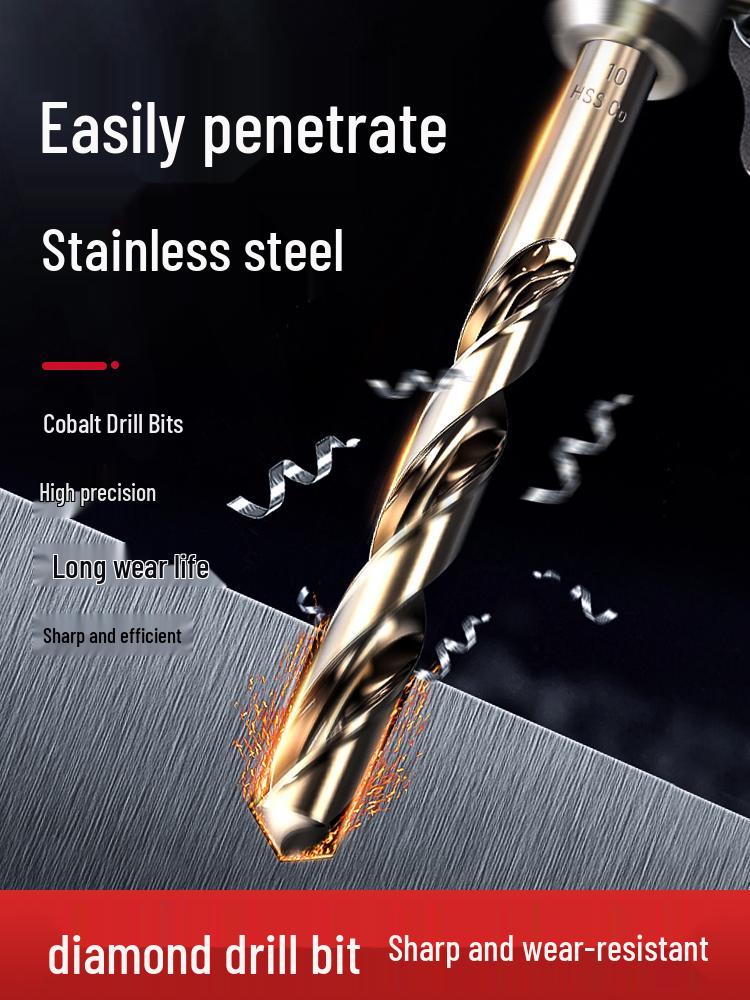 High-Strength German Stainless Steel Cobalt Drill Bit Set