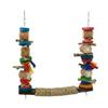 Parrot Swing Stand Natural Colored Rope Chewing Toy For Cockatiel And Lovebird Birds Cage Accessories