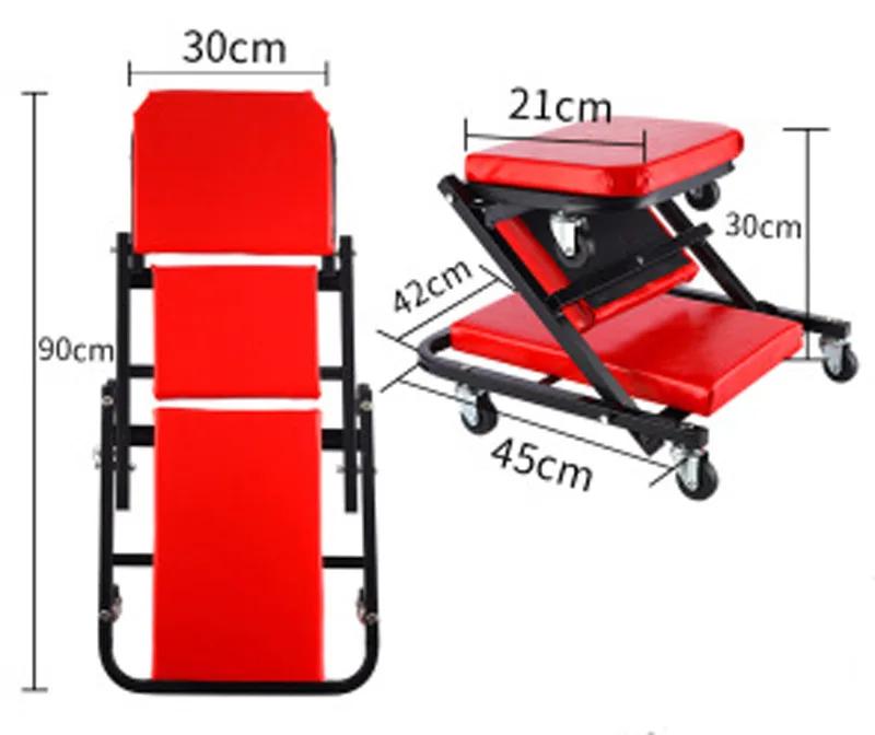 Car Maintenance Mat Car Mechanical Workshop Board Automotive Mechanical Workshop Tools Car Creeper Seat With Folding Cushion Pad