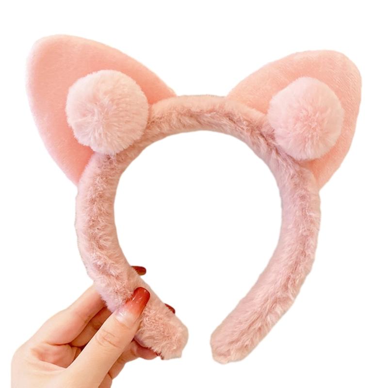 

Cat Ears Headbands Furry Plush Headbands Hair Accessories for Girls and Womens Holiday Party Headwear 1