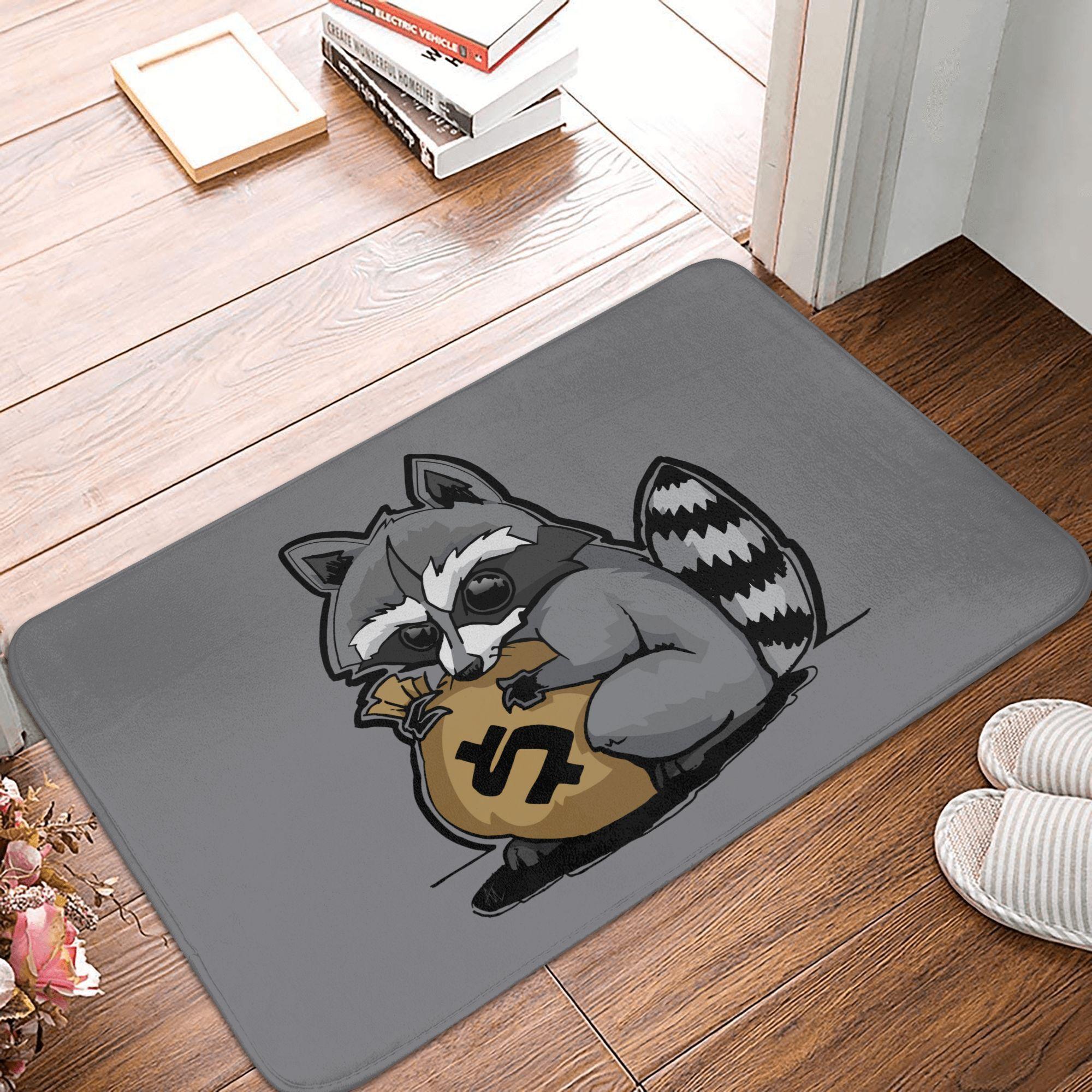 

Support Your Local Street Cats Raccoon Front Floor Door Entrance Mat Indoor Racoon Panda Kitchen Doormat Living Room Carpet Rug 40cmx60cm