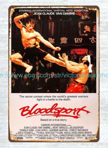 pub shop prints Van Damme Bloodsport Movie Poster metal tin signAluminum 20x30cm(7.8x11.8inch)