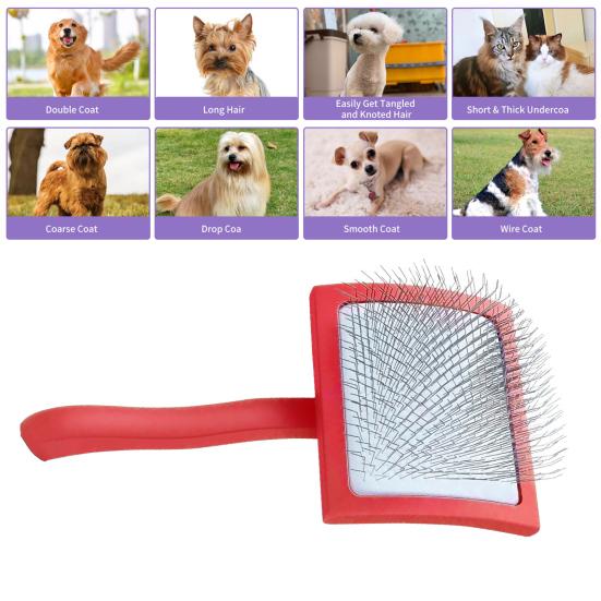 1 Set Slicker Brush for Poodles Dog Grooming Brush with Extra Long Pins Pet Brush And Comb Remove Tangles Knots for Goldendoodles Labradoodles